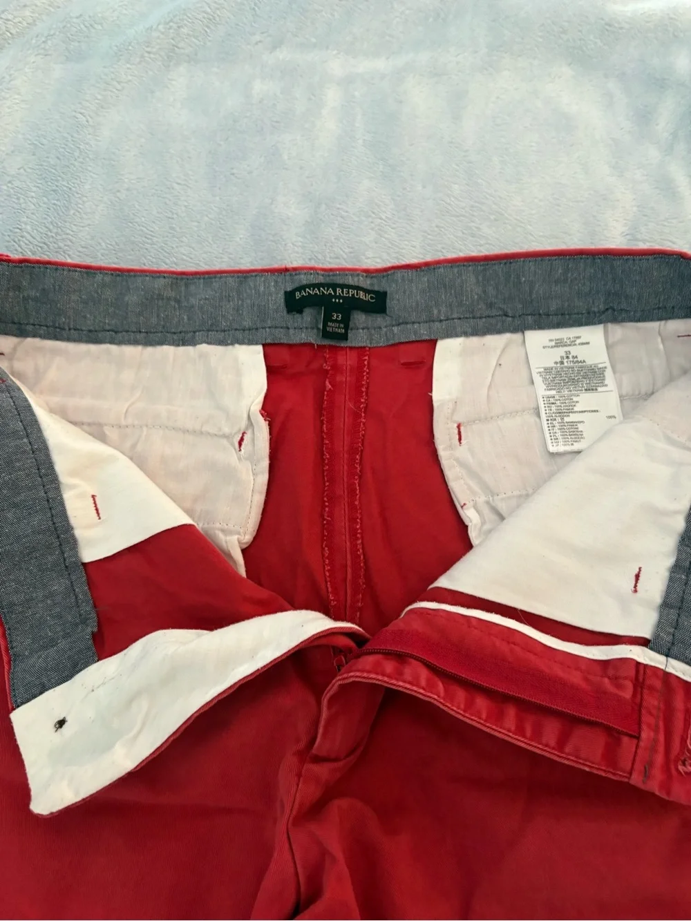 Banana Republic Red Flat Front Cotton Shorts